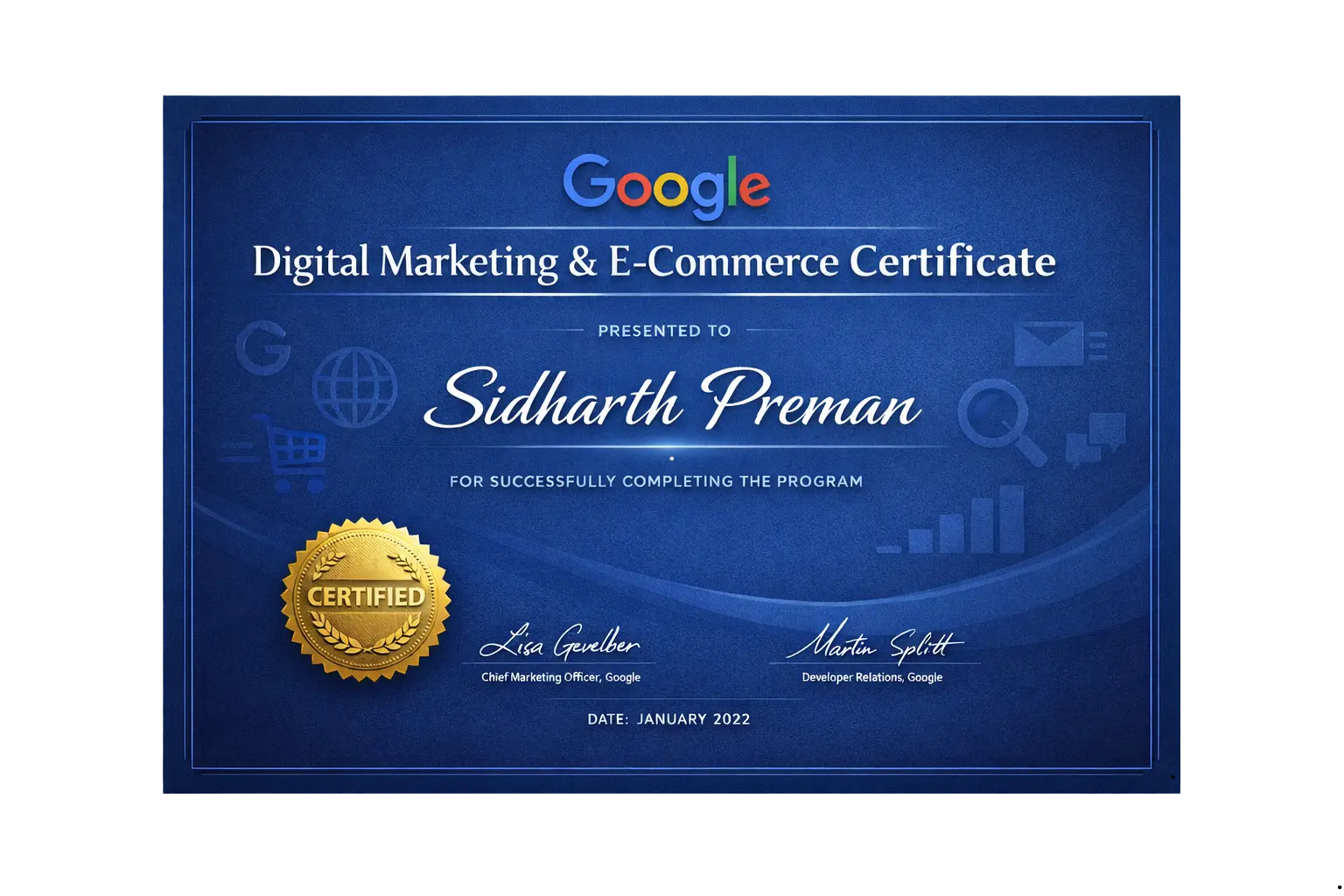 freelance digital marketer in kannur certificate 1